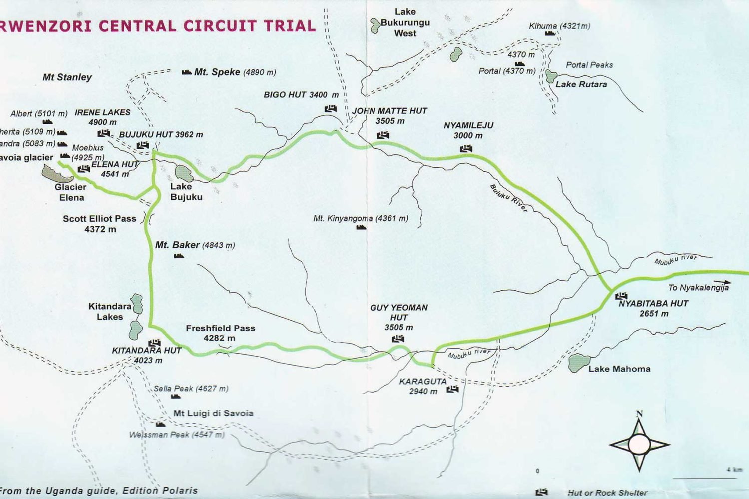 Rwenzori Mountain Climb Hiking Central Circuit